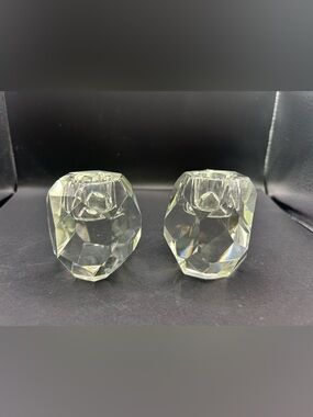 Hobby Lobby Set Of 2 Crystal Candle Holders New